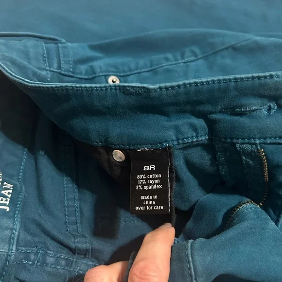 Woman's mid rise The Limited Women's Teal Jeans 
Size 8. Casual or career wear - Picture 3 of 4